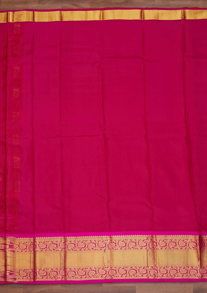 Maroon Zariwork Pure Silk Designer Saree - Koskii