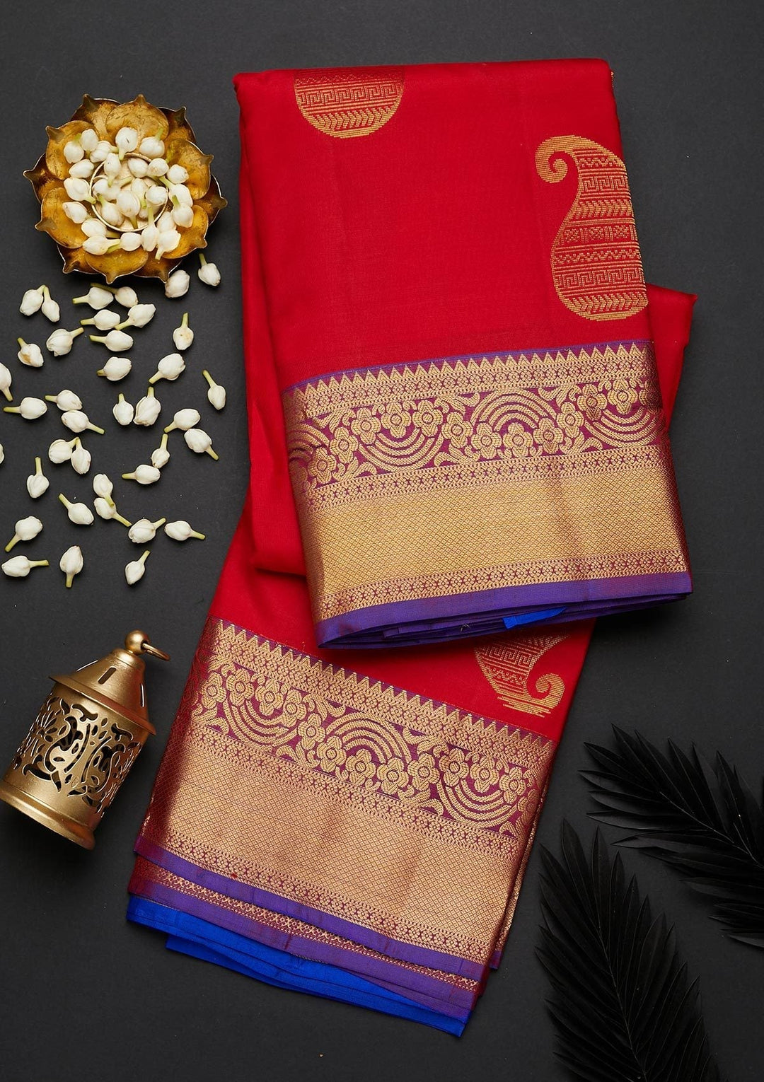 Maroon Zariwork Pure Silk Designer Saree - Koskii