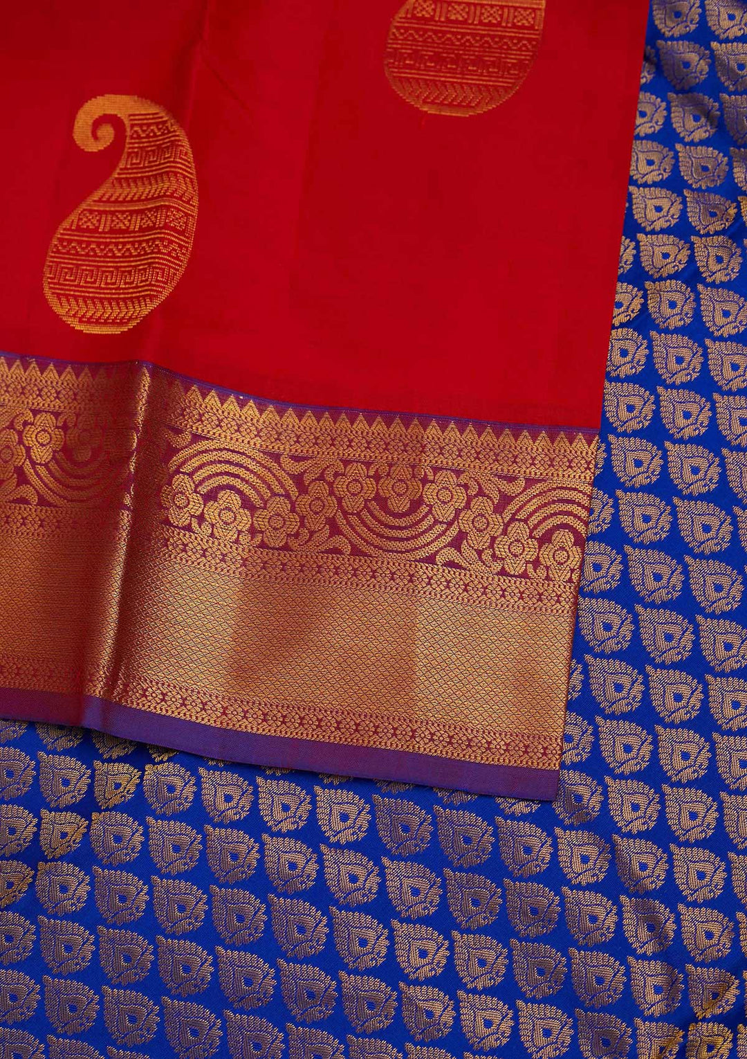 Maroon Zariwork Pure Silk Designer Saree - Koskii