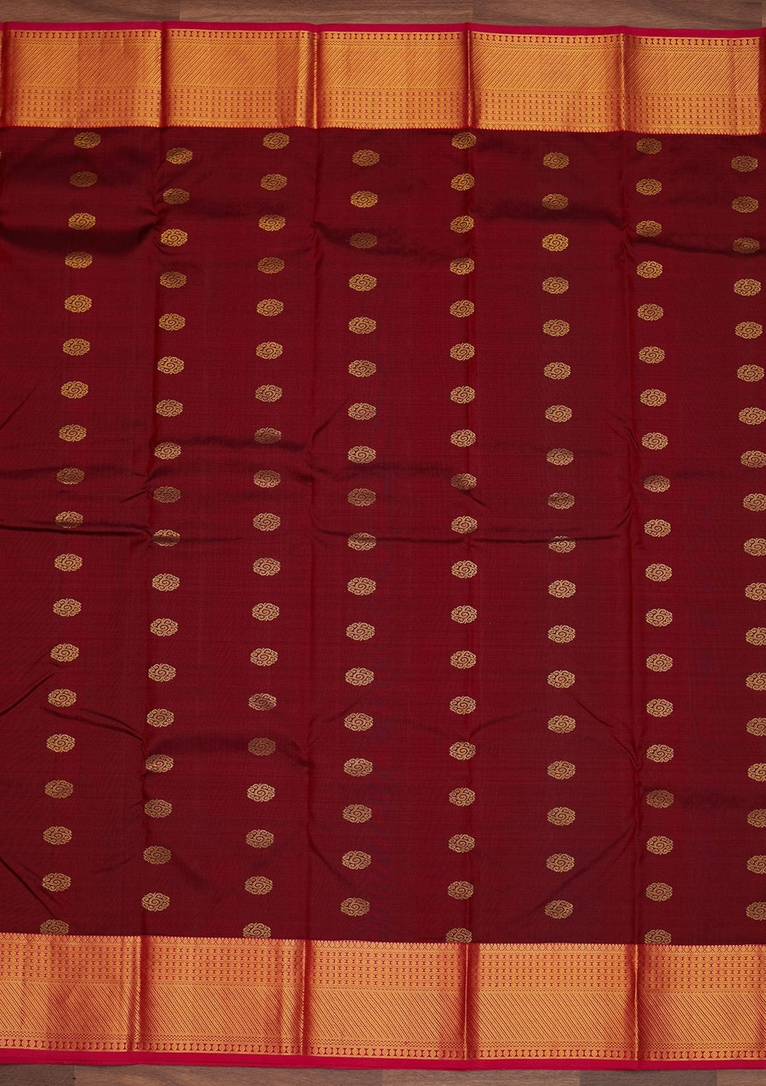 Maroon Zariwork Pure Silk Designer Saree - Koskii