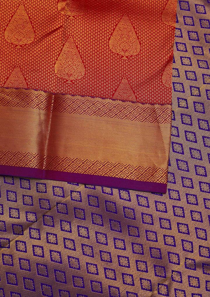 Maroon Zariwork Pure Silk Designer Saree - Koskii
