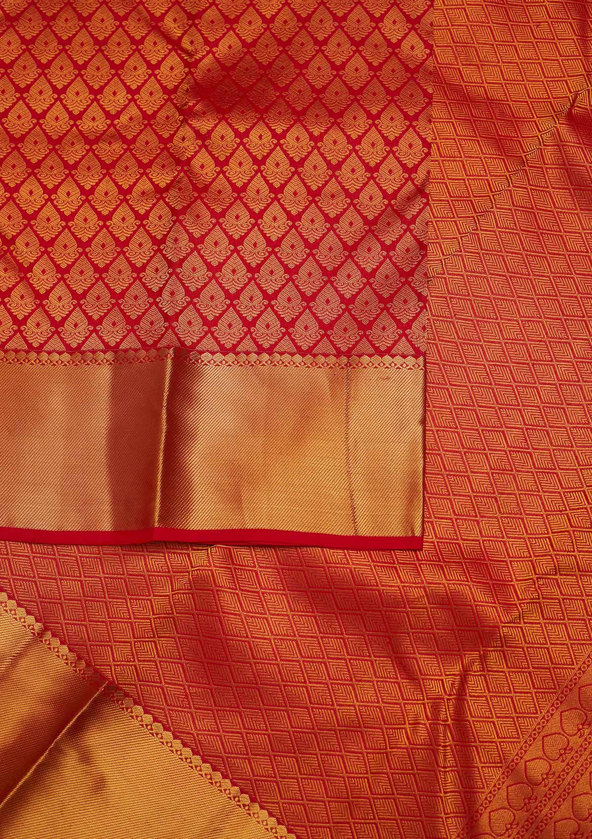 Maroon Zariwork Pure Silk Designer Saree - Koskii