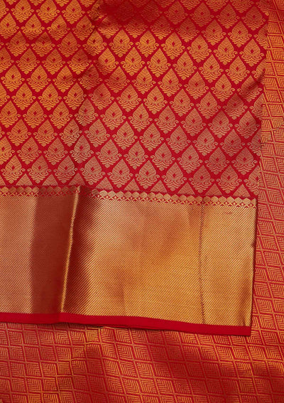 Maroon Zariwork Pure Silk Designer Saree - Koskii