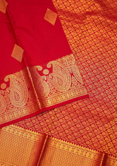 Maroon Zariwork Pure Silk Saree - Koskii