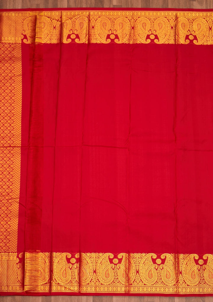 Maroon Zariwork Pure Silk Saree - Koskii