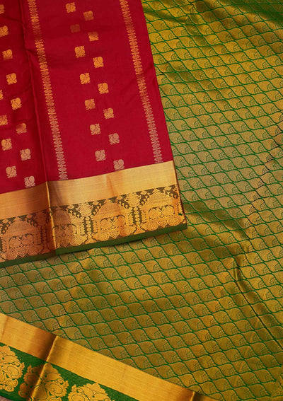 Maroon Zariwork Pure Silk Saree - Koskii