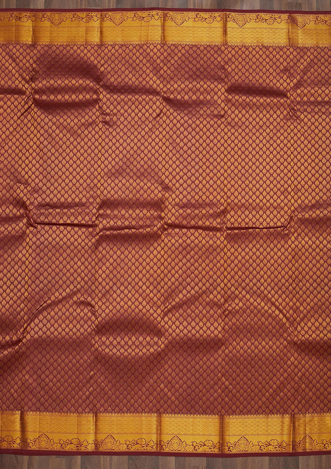 Maroon Zariwork Pure Silk Saree-Koskii