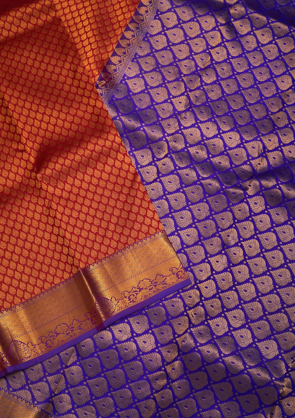 Maroon Zariwork Pure Silk Saree-Koskii