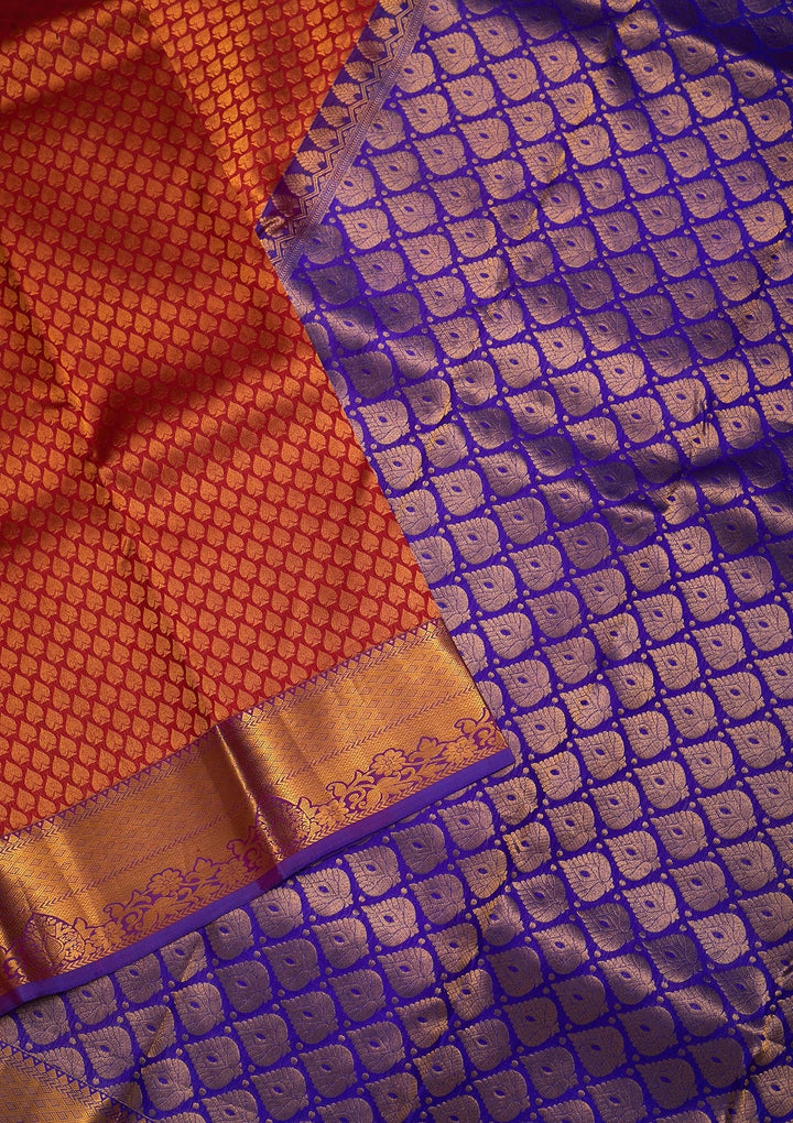 Maroon Zariwork Pure Silk Saree-Koskii
