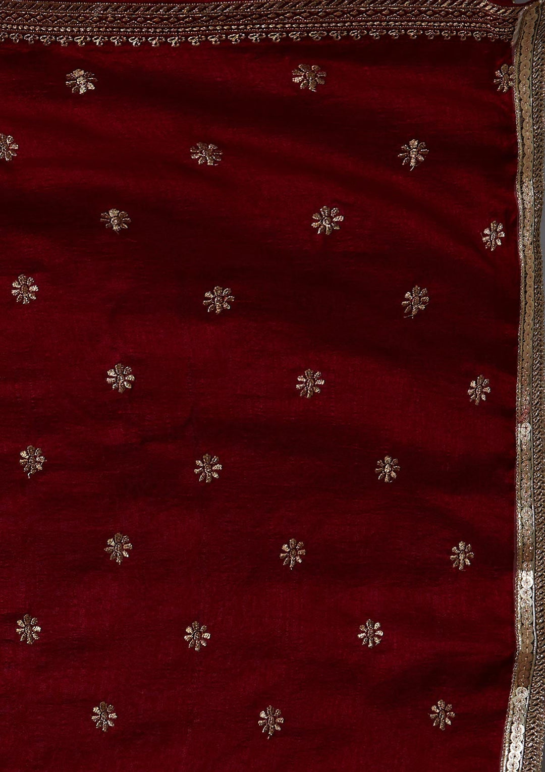 Maroon Zariwork Raw Silk Designer Salwar Suit-Koskii