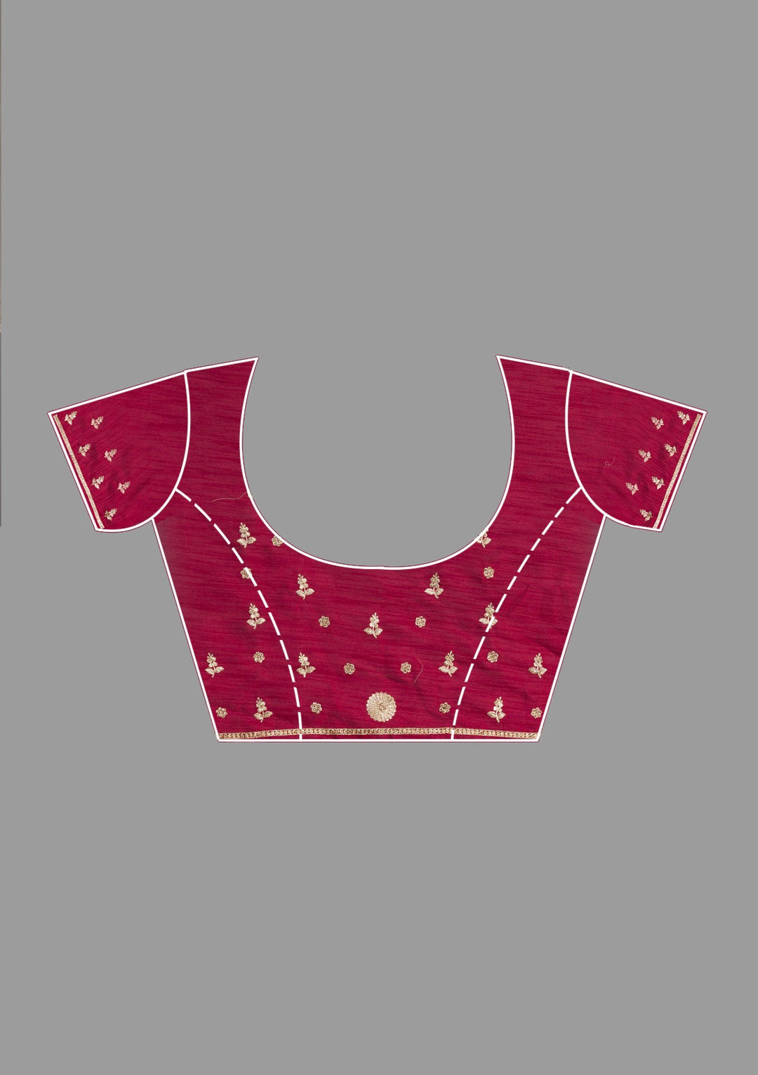 Maroon Zariwork Raw Silk Saree-Koskii