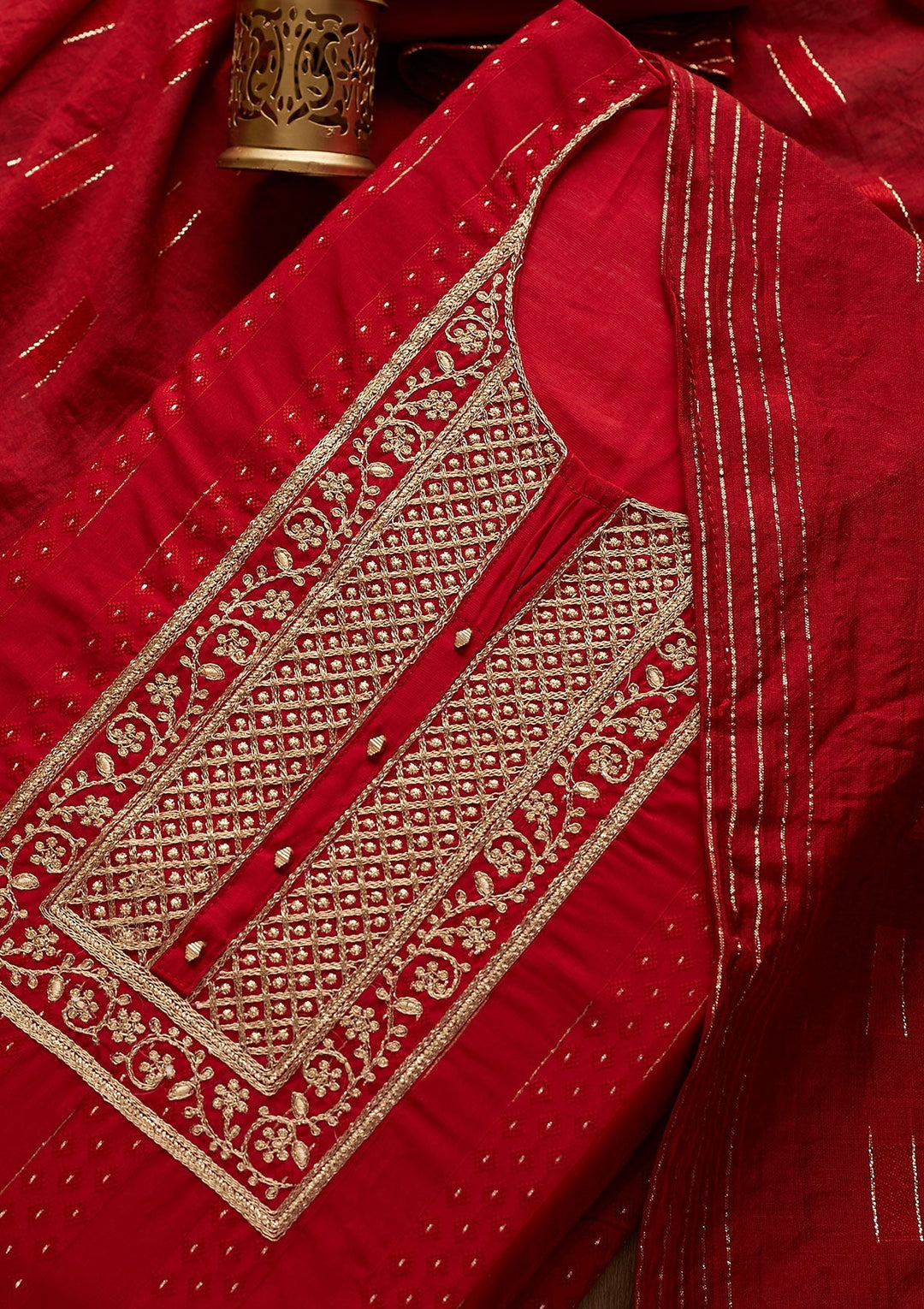 Maroon Zariwork Semi Crepe Designer Semi-Stitched Salwar Suit - Koskii