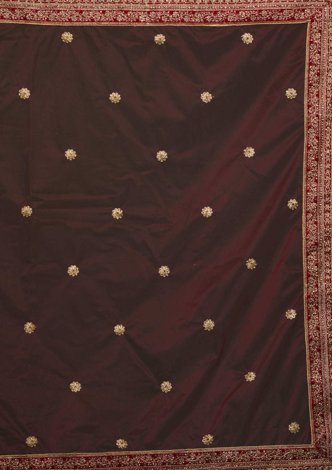 Maroon Zariwork Velvet Lehenga-koskii