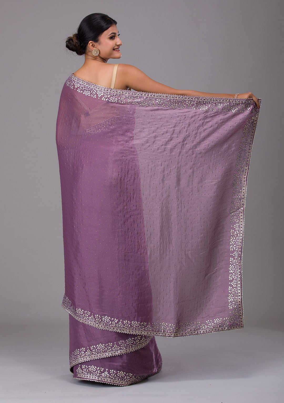 Mauve Gotapatti Georgette Saree-Koskii