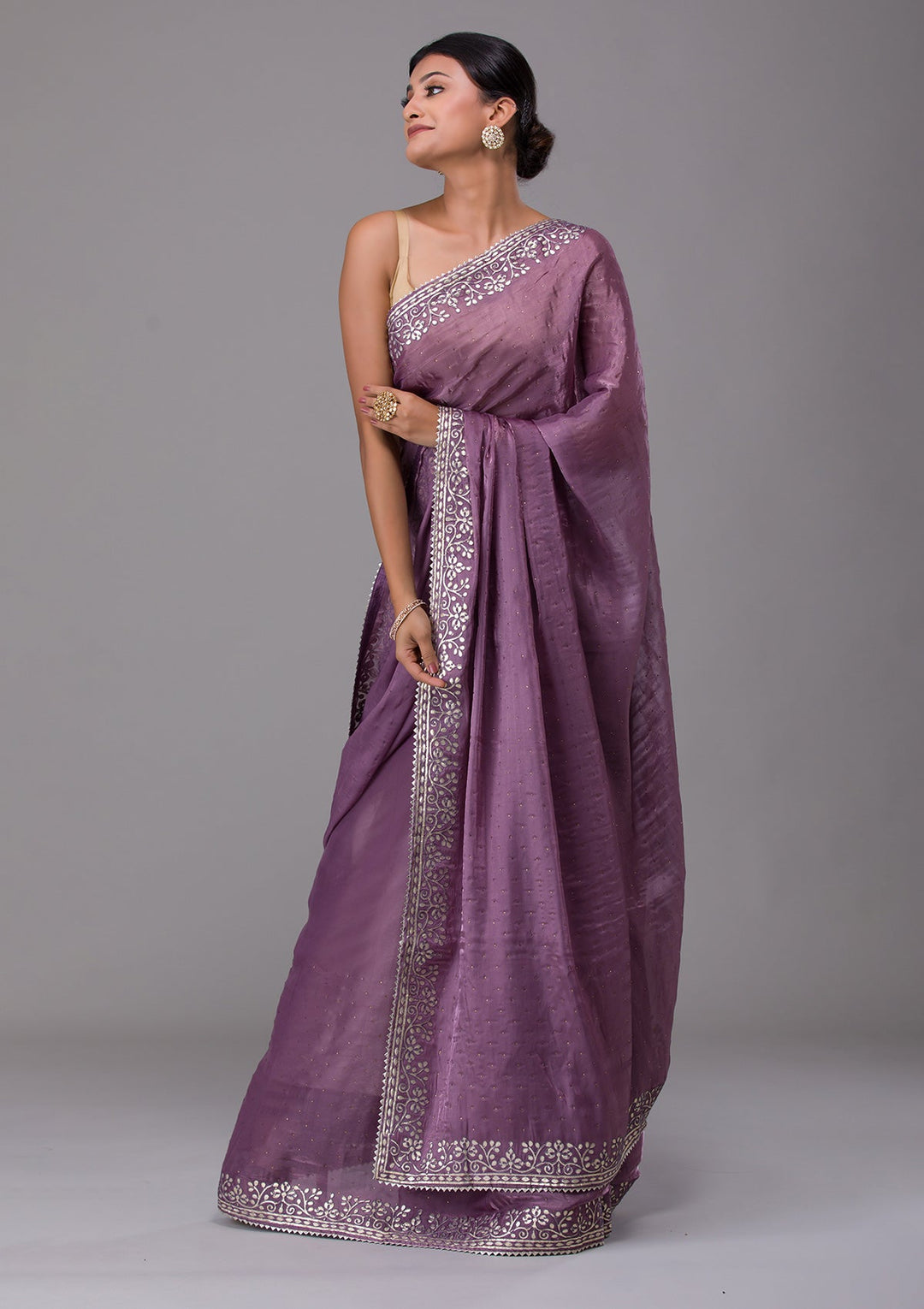 Mauve Gotapatti Georgette Saree-Koskii