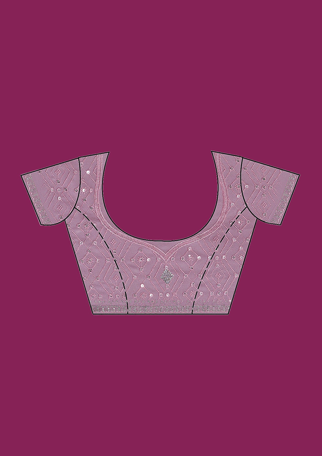 Gold Gotapatti Georgette Unstitched Saree-Koskii