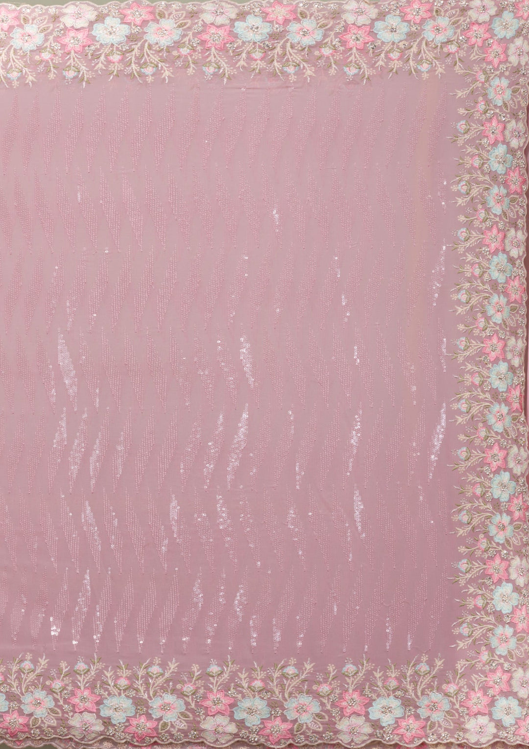 Mauve Threadwork Georgette Saree-Koskii