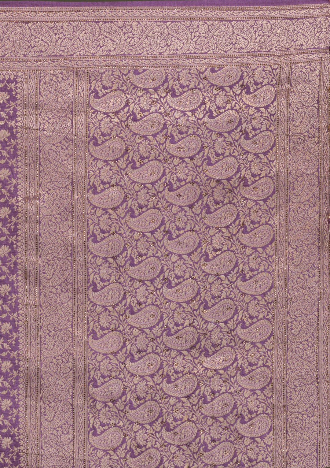 Mauve Zariwork Brocade Saree-Koskii