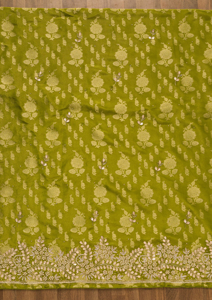 Mehendi Gotapatti Brocade Salwar Kameez-Koskii