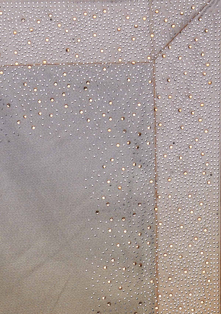 Mehendi Swarovski Tissue Designer Saree - Koskii