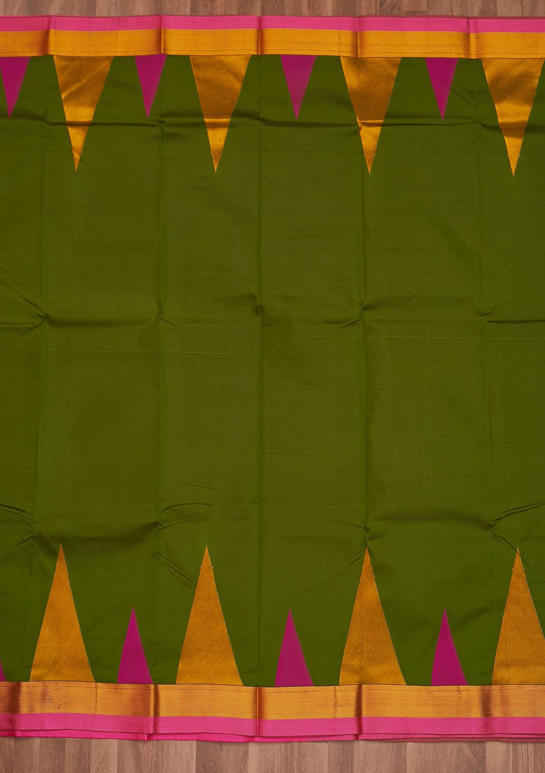 Mehendi Zariwork Art Silk Designer Saree - Koskii