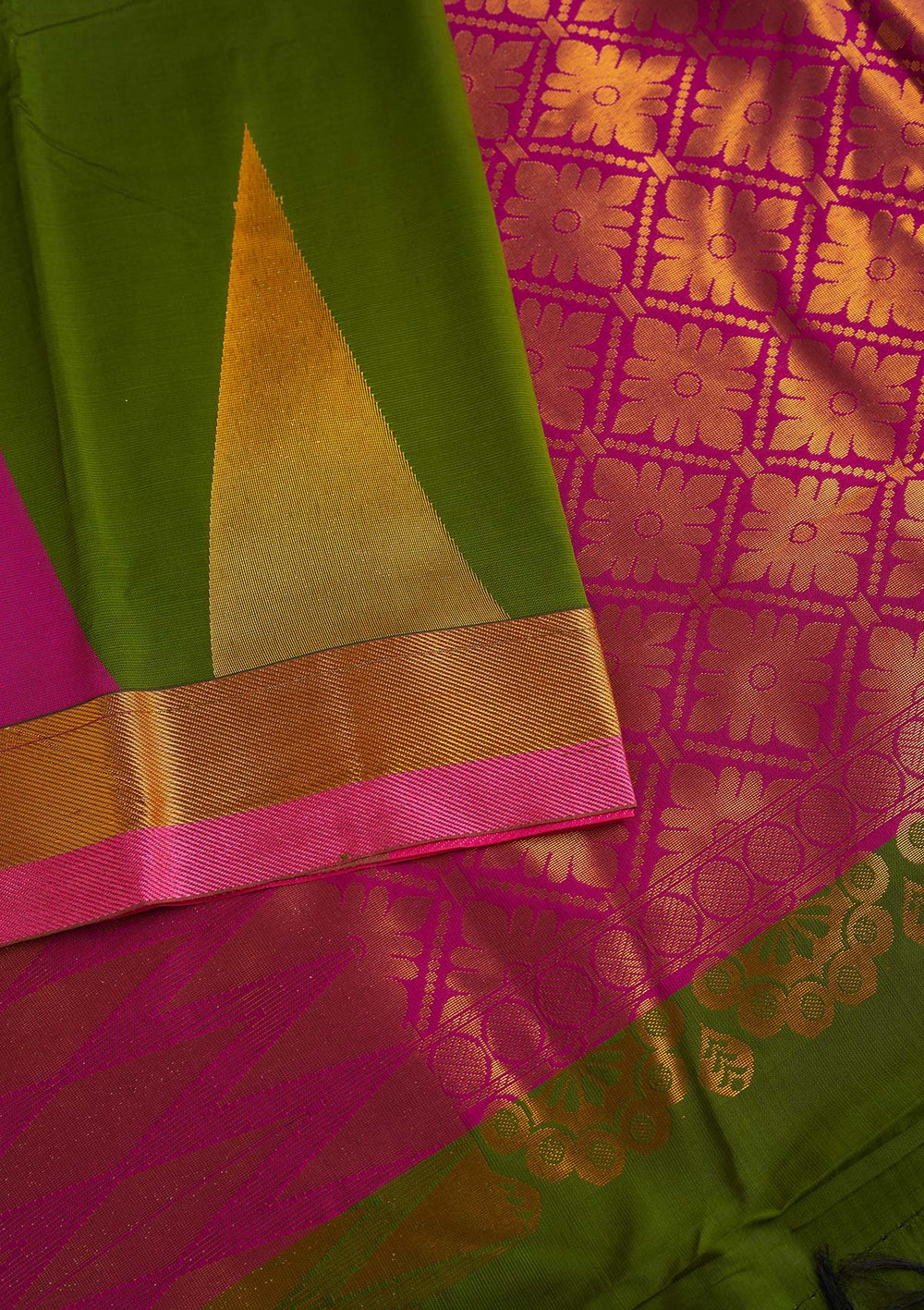 Mehendi Zariwork Art Silk Designer Saree - Koskii