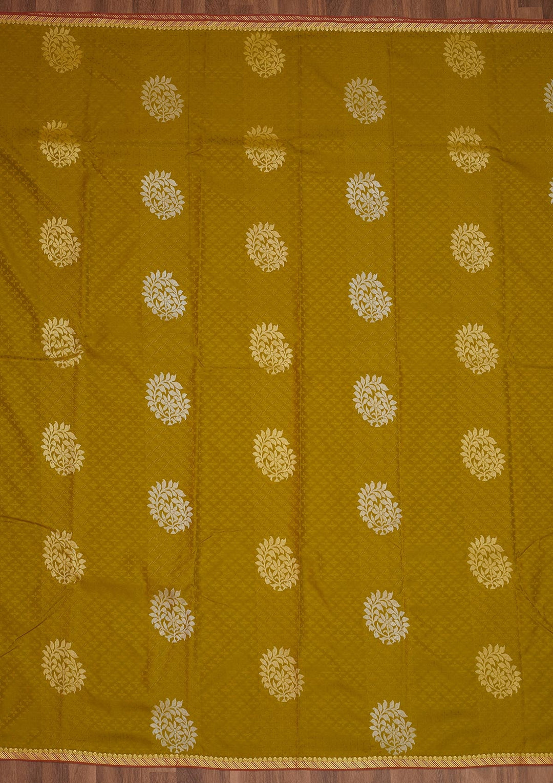 Mehendi Zariwork Art Silk Saree - Koskii