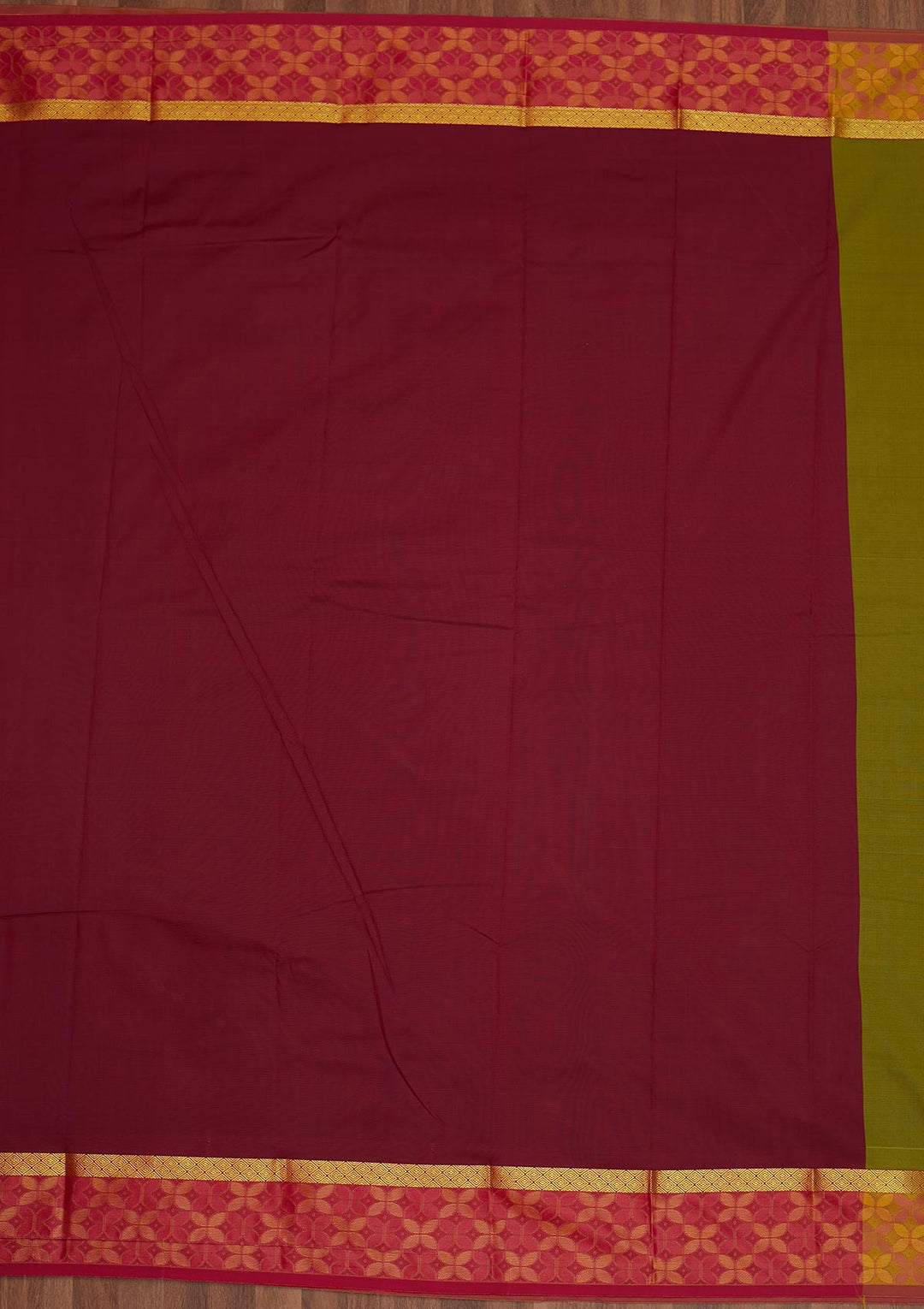 Mehendi Zariwork Art Silk Saree - Koskii