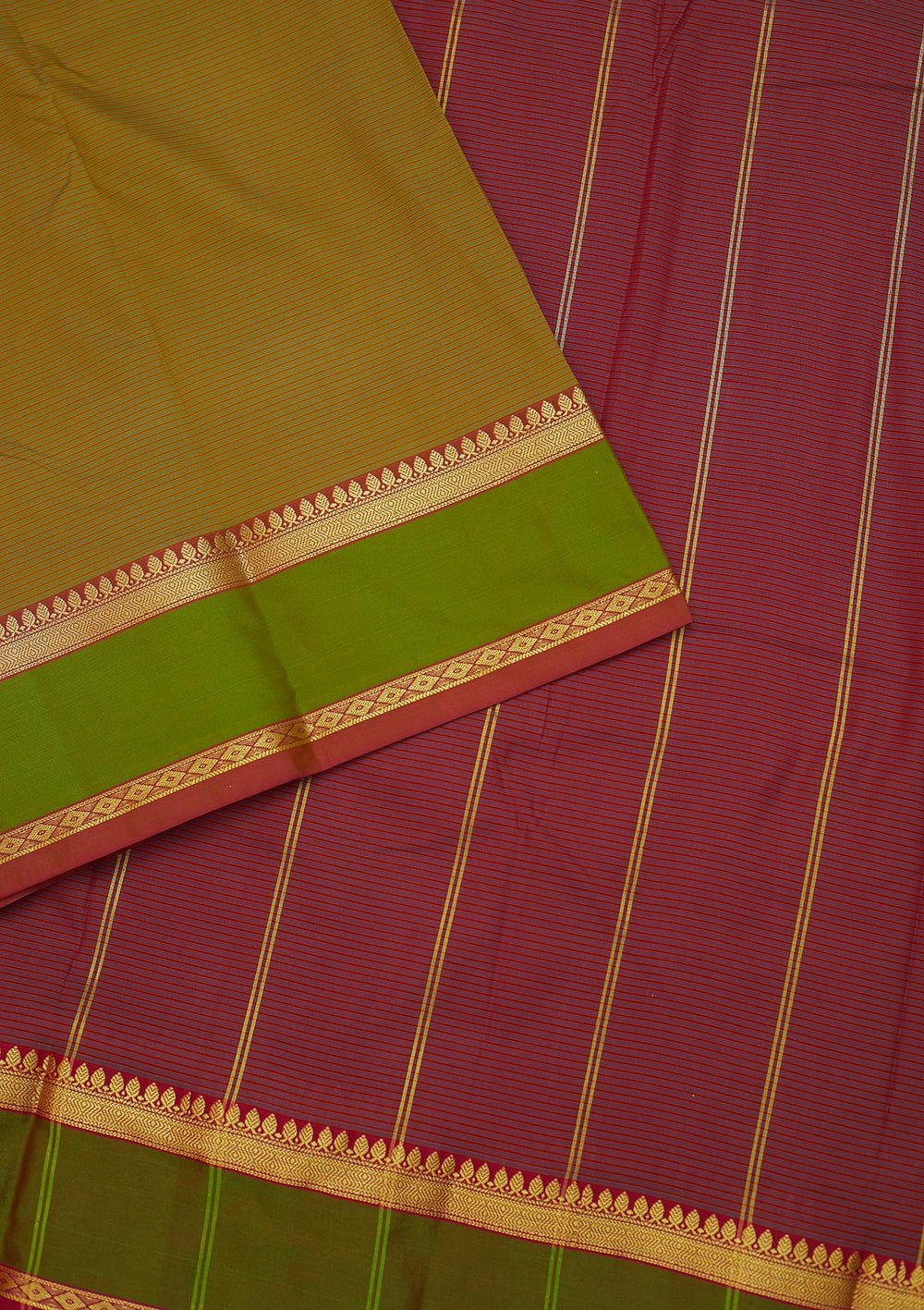 Mehendi Zariwork Art Silk Saree - Koskii