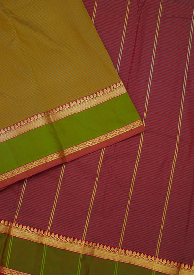 Mehendi Zariwork Art Silk Saree - Koskii