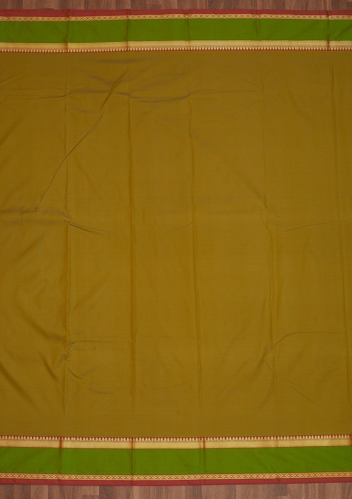 Mehendi Zariwork Art Silk Saree - Koskii