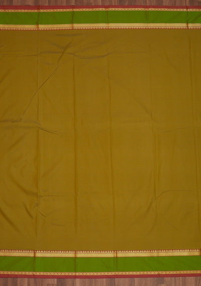 Mehendi Zariwork Art Silk Saree - Koskii