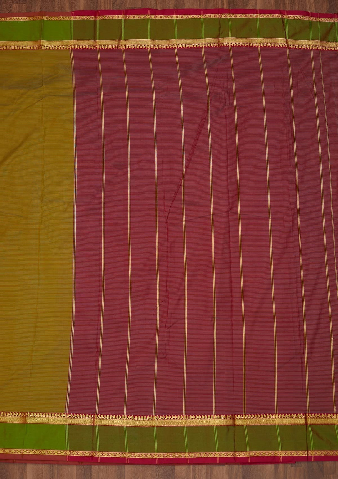 Mehendi Zariwork Art Silk Saree - Koskii
