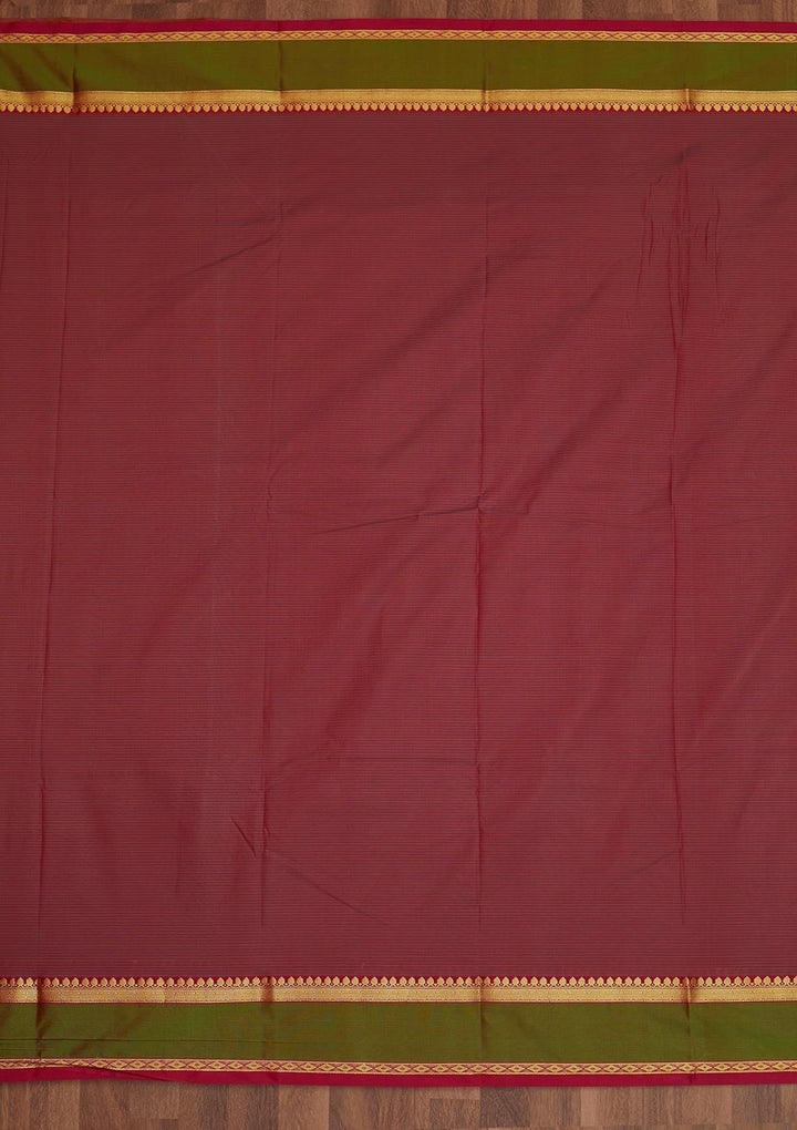 Mehendi Zariwork Art Silk Saree - Koskii