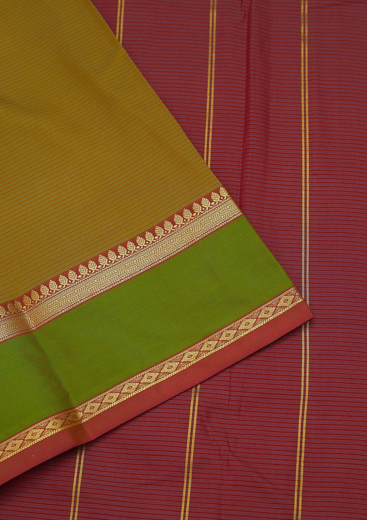 Mehendi Zariwork Art Silk Saree - Koskii