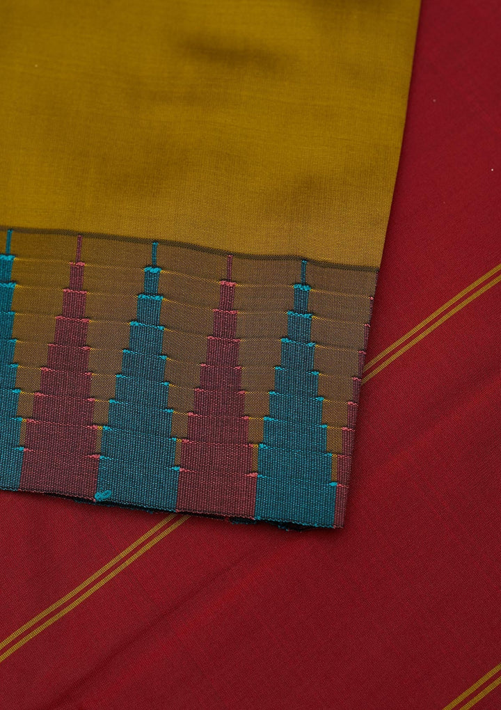 Mehendi Zariwork Art Silk Unstitched Saree - Koskii