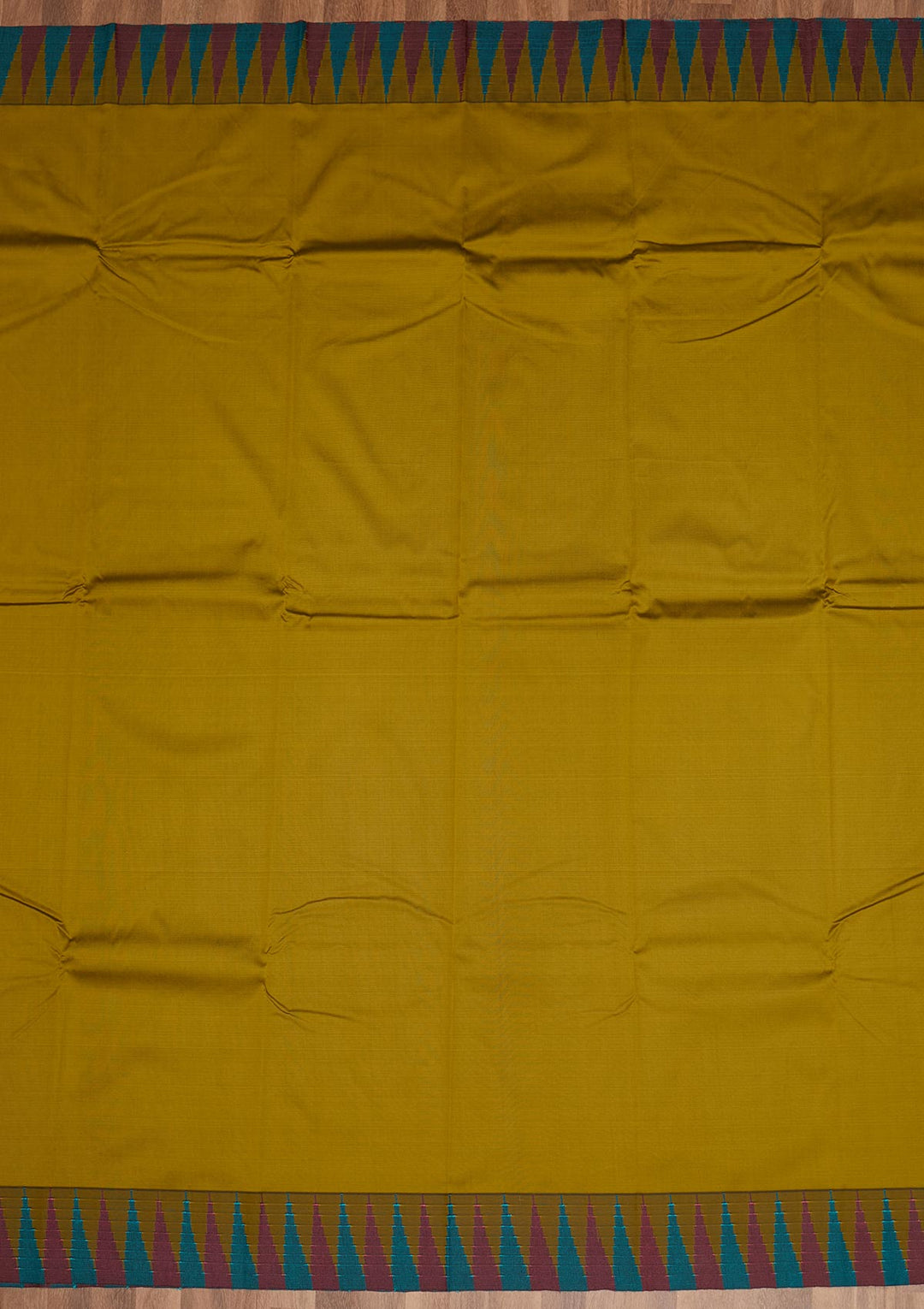 Mehendi Zariwork Art Silk Unstitched Saree - Koskii