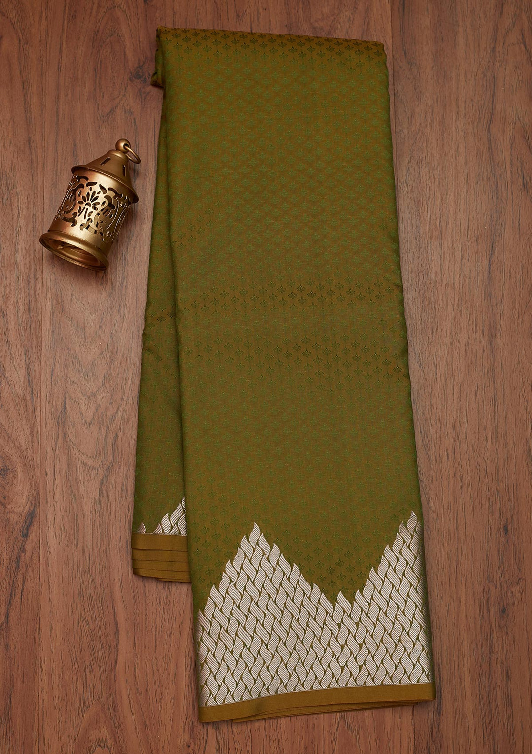Mehendi Zariwork Banarasi Saree - Koskii