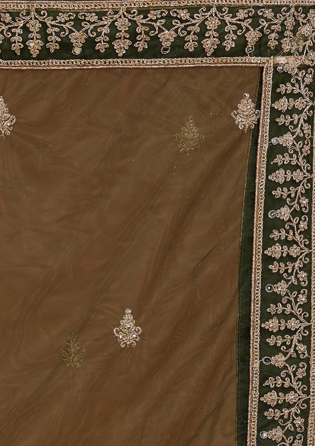 Mehendi Zariwork Net Designer Lehenga-Koskii