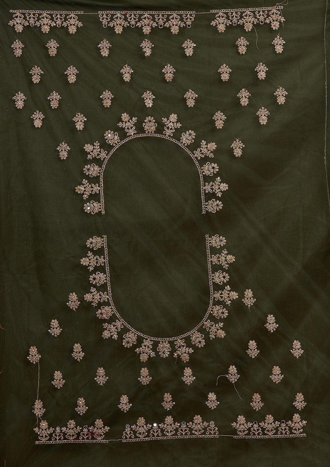 Mehendi Zariwork Net Designer Lehenga-Koskii