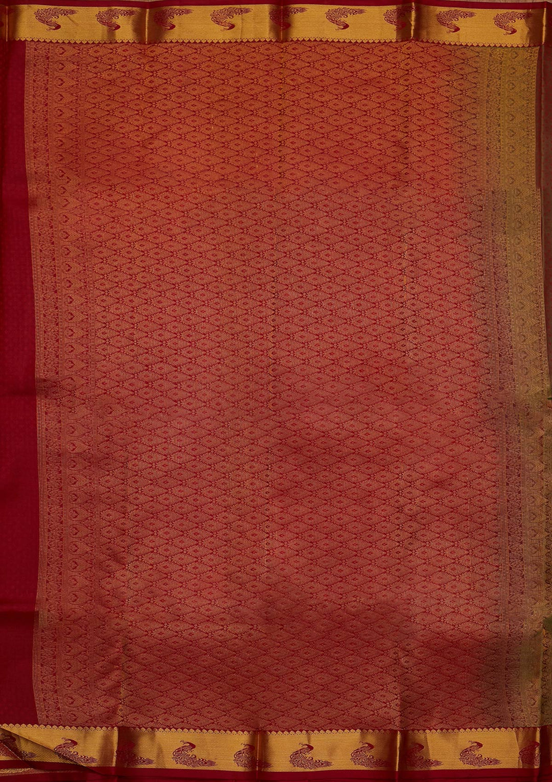 Mehendi Zariwork Pure Silk Designer Saree - koskii