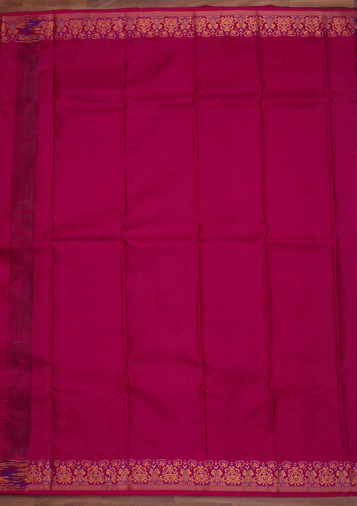Mehendi Zariwork Pure Silk Designer Saree - Koskii