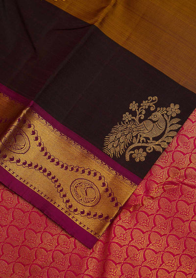 Mehendi Zariwork Pure Silk Designer Saree - Koskii