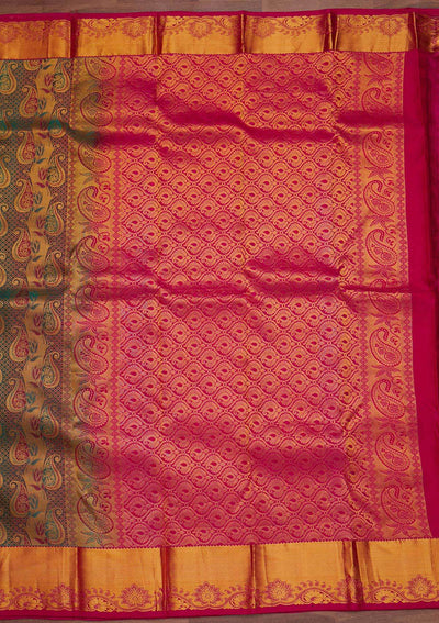 Mehendi Zariwork Pure Silk Designer Saree - Koskii