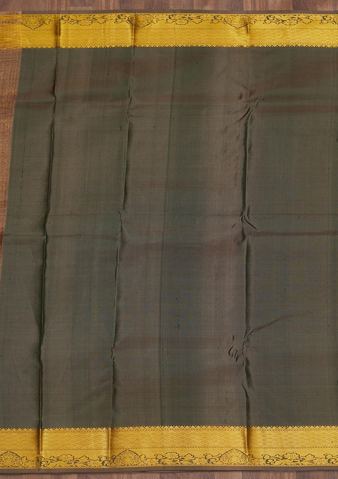 Mehendi Zariwork Pure Silk Saree-Koskii