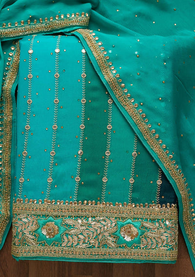 Multi Gotapatti Georgette Unstitched Salwar Suit-Koskii