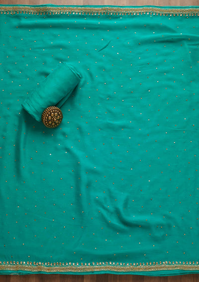 Multi Gotapatti Georgette Unstitched Salwar Suit-Koskii