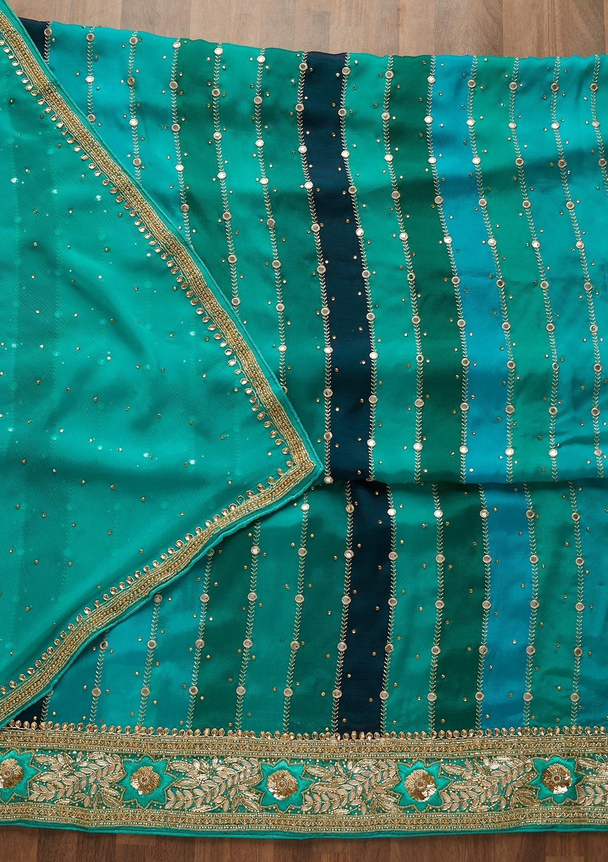 Multi Gotapatti Georgette Unstitched Salwar Suit-Koskii