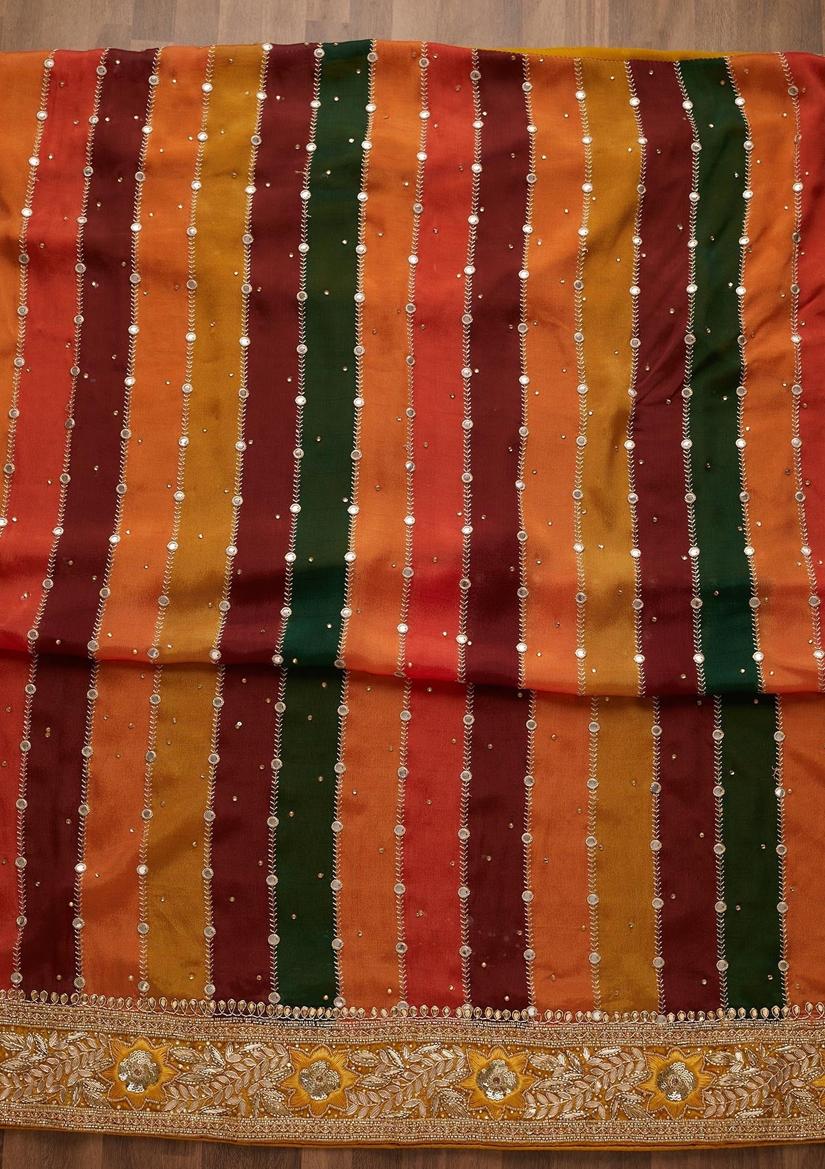 Multi Gotapatti Georgette Unstitched Salwar Suit-Koskii