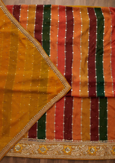 Multi Gotapatti Georgette Unstitched Salwar Suit-Koskii